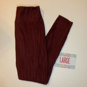 AGNES & DORA Knit Jeggings, Wine, L, EUC